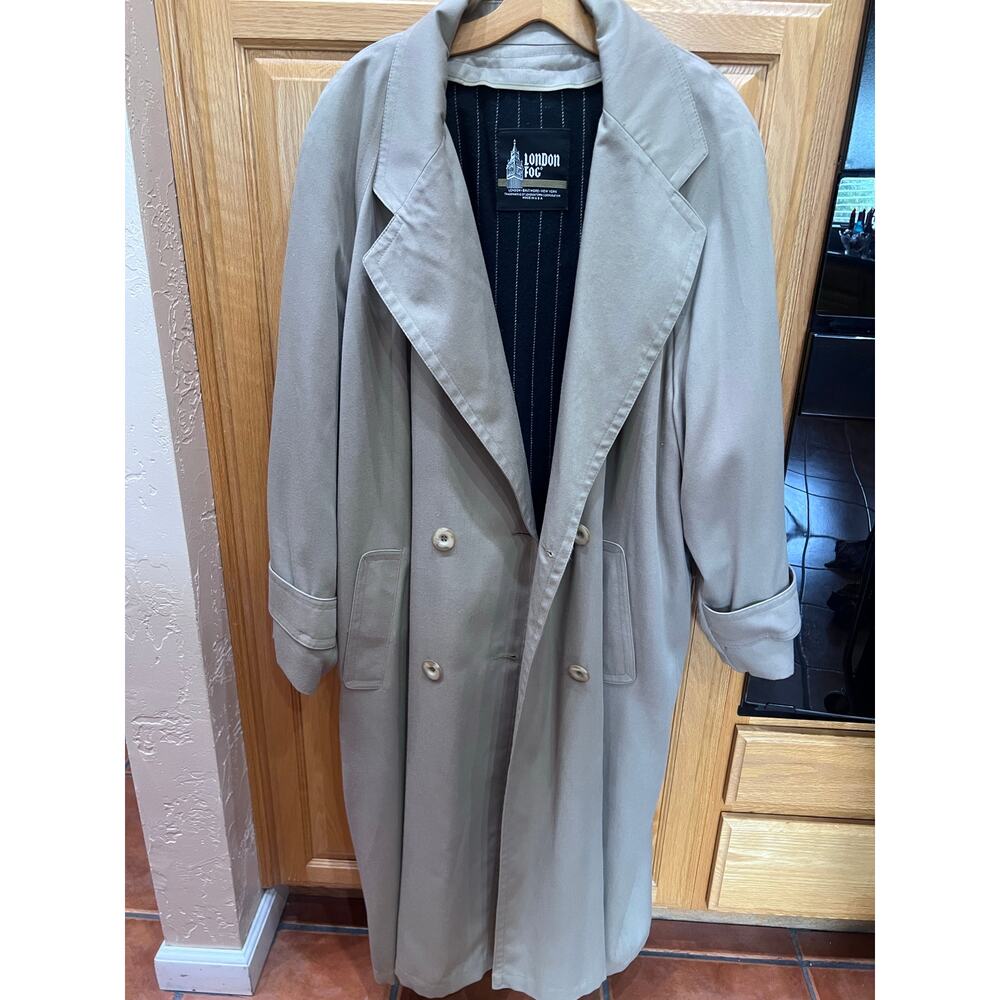 London Fog Vintage Trench Coat with Belt, Made in USA